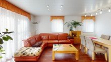 Wohnzimmer Gepflegte Doppelhaush�lfte im Dresdner Norden