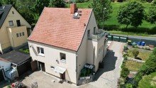 Hausansicht Blick ins Gr�ne �ber Dresden