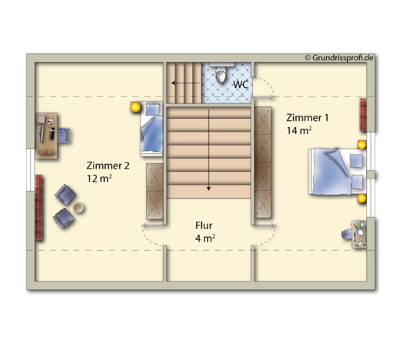 Grundriss Dachgeschoss Einfamilienhaus Dresden