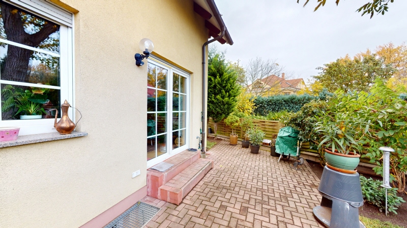 Terrasse Doppelhaush�lfte Dresden