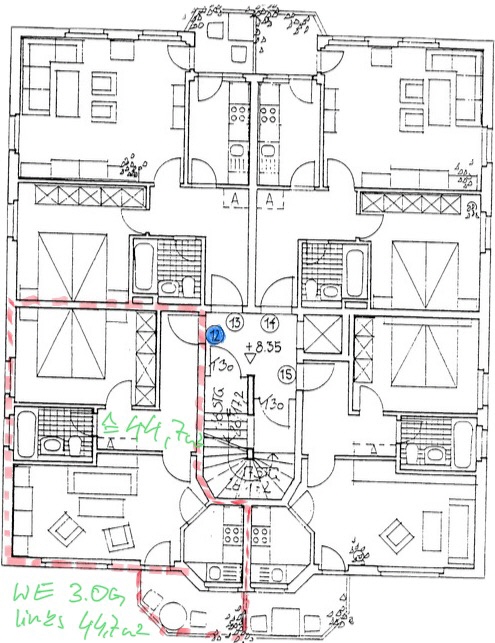 WE 12, 3 OG links Wohnung Dresden
