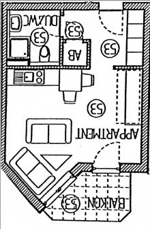 Grundriss Kleine Wohnung mit stabilen Ertr�gen