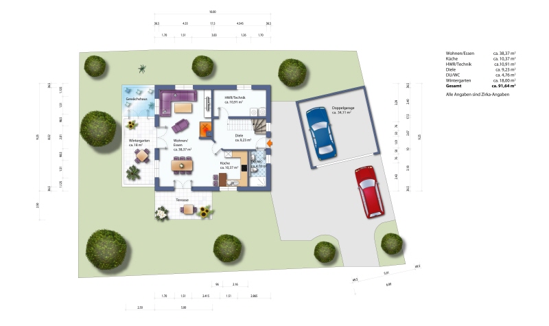 Grundriss Erdgeschoss Einfamilienhaus Moritzburg