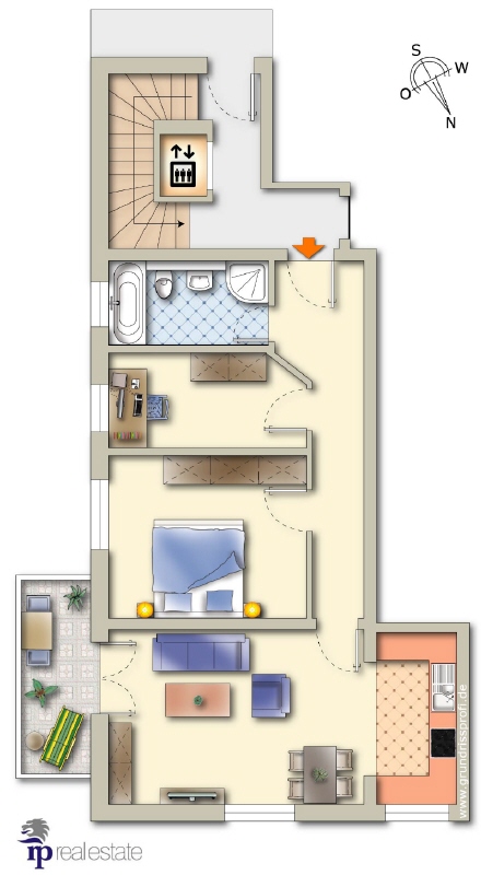 Grundrissbeispiel Wohnung Dresden