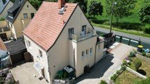 Hausansicht Blick ins Gr�ne �ber Dresden