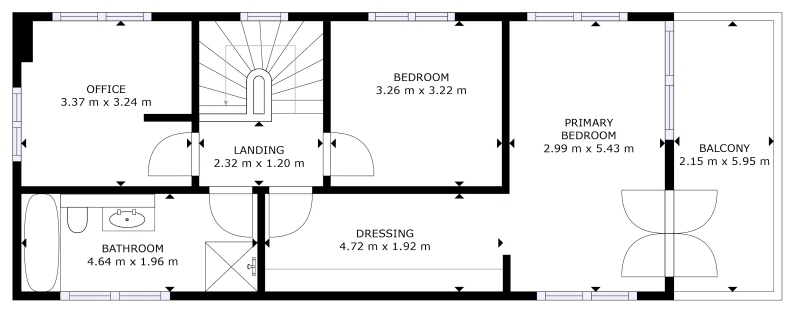 Grundriss Obergeschoss Einfamilienhaus Radebeul
