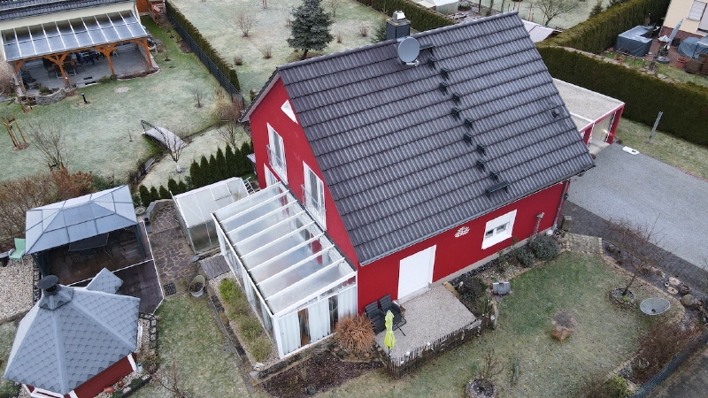 Luftansicht Einfamilienhaus Moritzburg