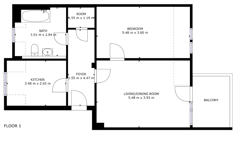 Grundriss Dachgeschosswohnung Freital