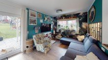 Wohnzimmer Modernes Wohnen in den Weinbergen vor den Toren der Gro�stadt