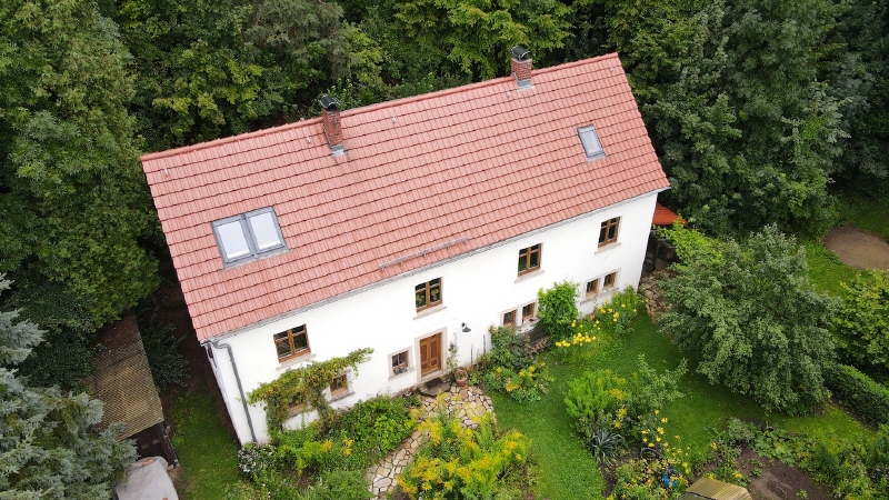 Luftansicht Einfamilienhaus Kreischa