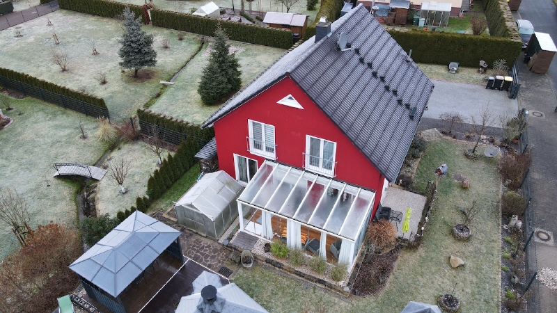 Luftansicht Einfamilienhaus Moritzburg